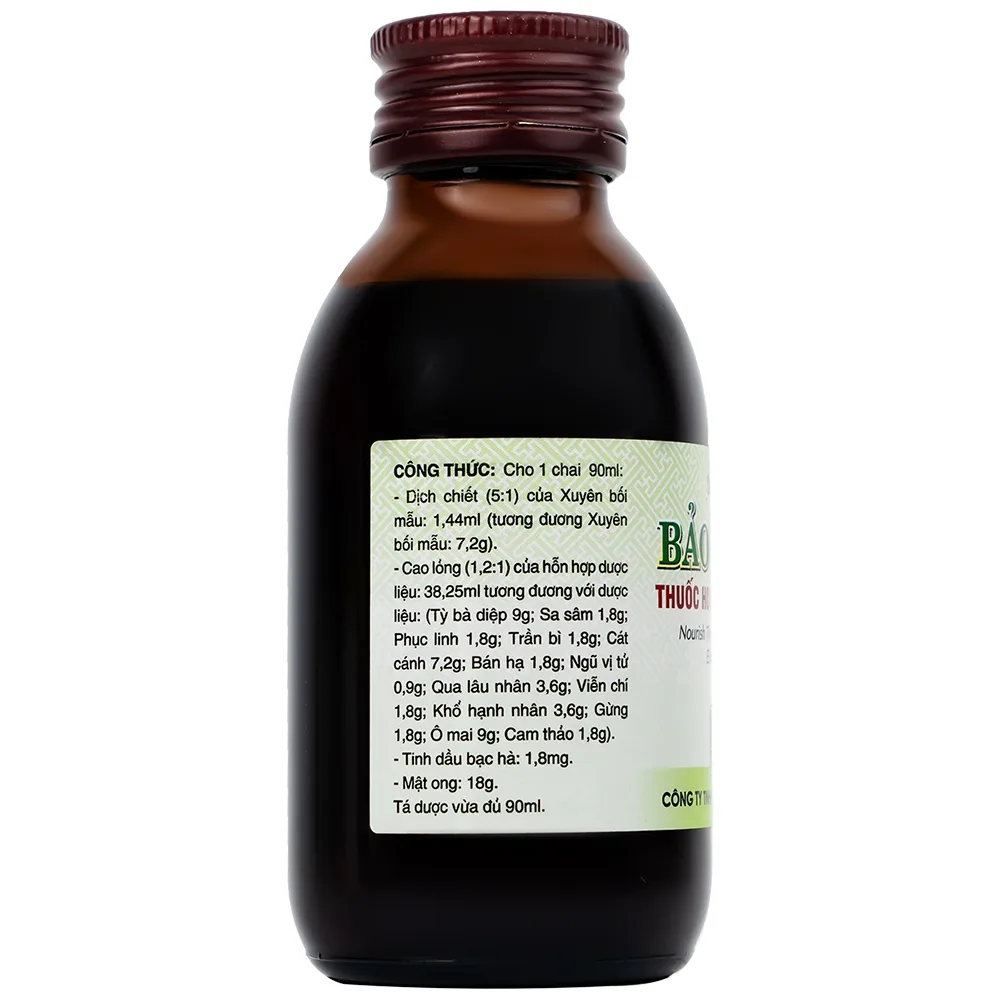 Hình ảnh Siro Bảo Thanh Hoa Linh điều trị ho, bổ phế, hóa đờm (90ml)