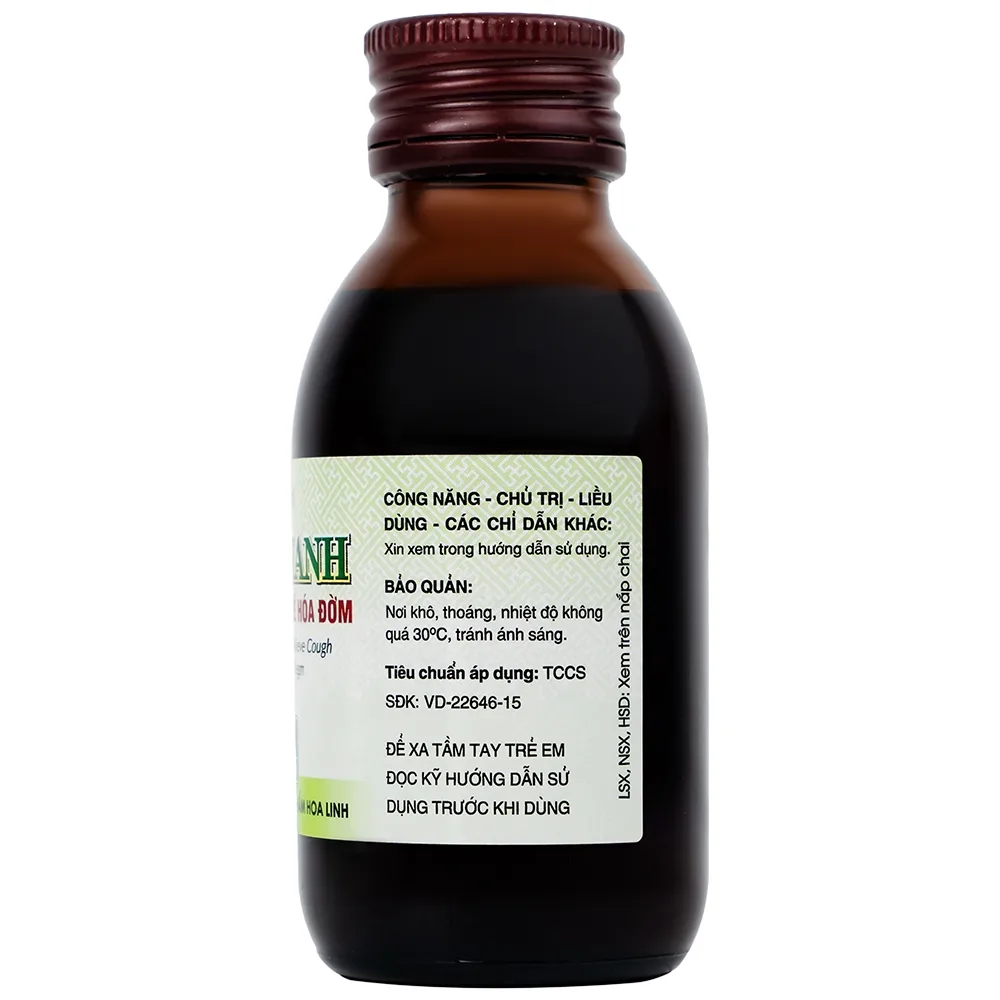 Hình ảnh Siro Bảo Thanh Hoa Linh điều trị ho, bổ phế, hóa đờm (90ml)