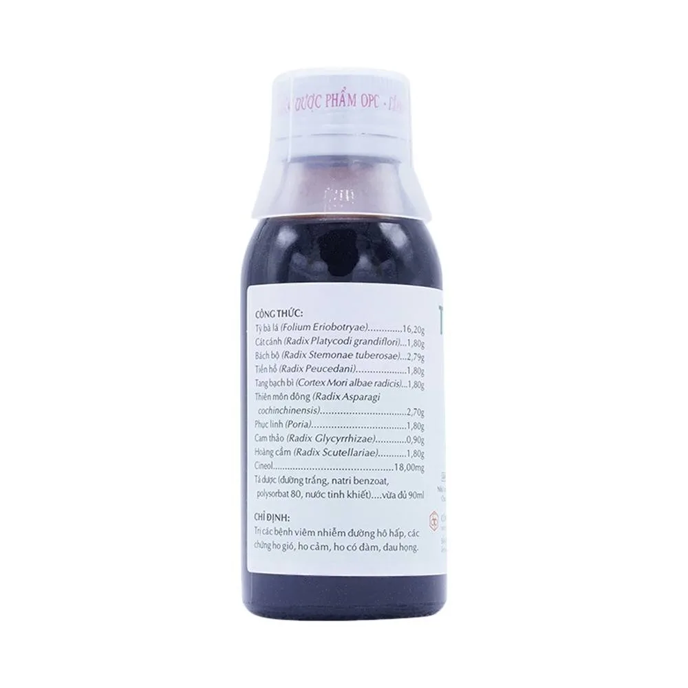 Hình ảnh Siro ho trẻ em OPC điều trị viêm nhiễm đường hô hấp, các chứng ho gió, ho cảm, ho có đàm, đau họng (90ml)