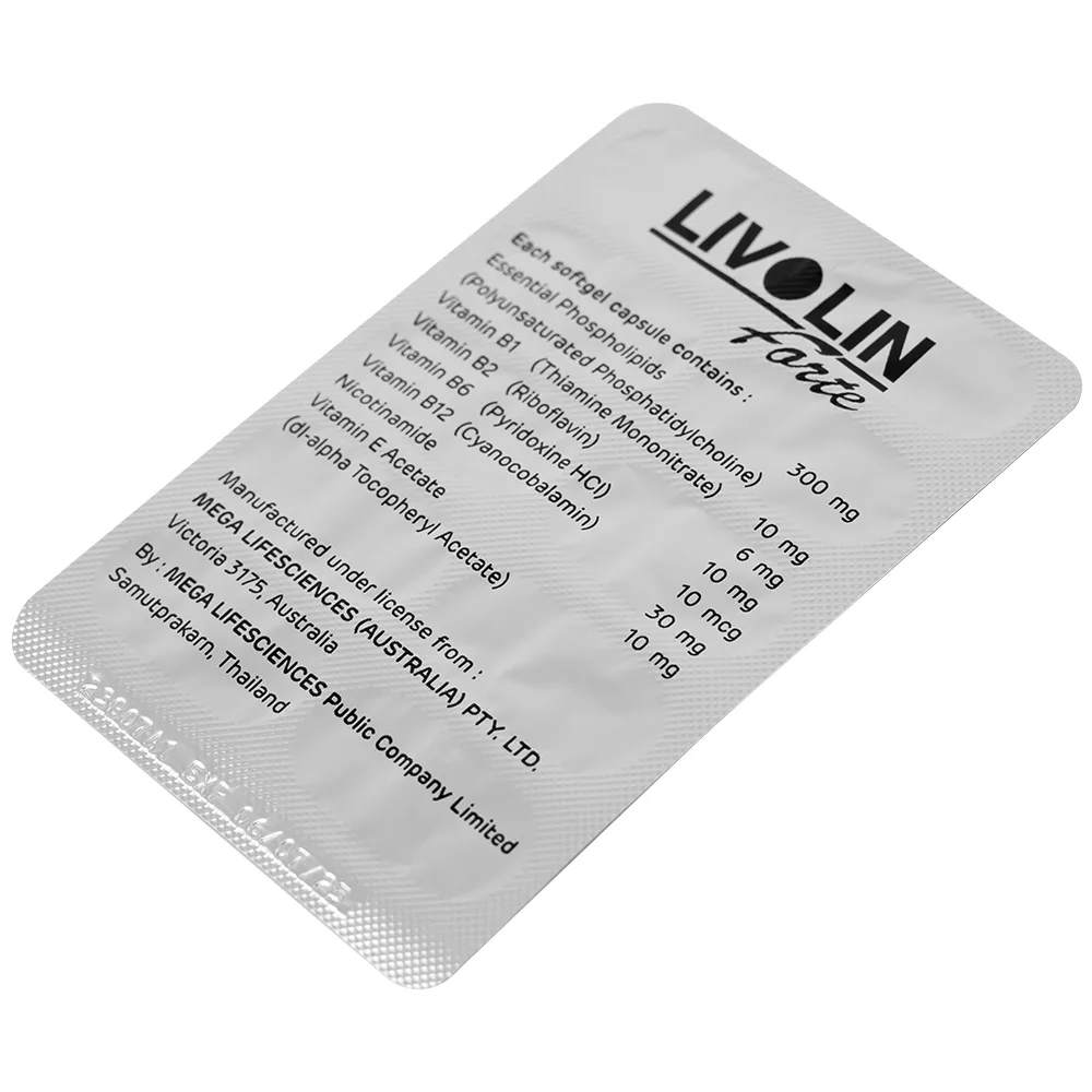 Hình ảnh Thuốc Livolin Forte Mega We Care điều trị viêm gan cấp, bán cấp và viêm gan mạn tính, xơ gan (3 vỉ x 10 viên)
