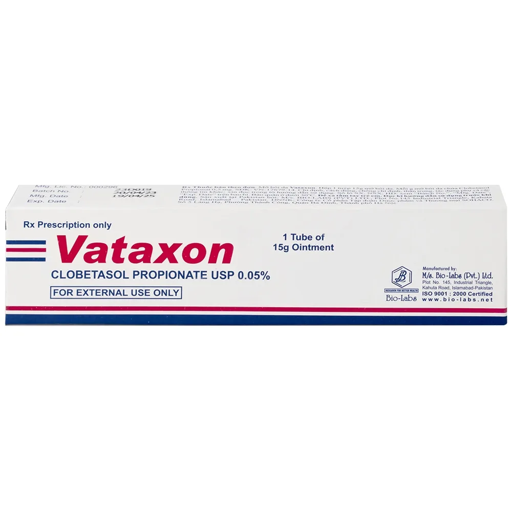 Hình ảnh Thuốc mỡ bôi da Vataxon 15g M/s Bio-Labs điều trị ngắn ngày các bệnh da