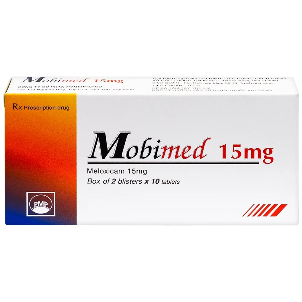 Hình ảnh Thuốc Mobimed 15mg Pymepharco điều trị viêm khớp dạng thấp, viêm cột sống (2 vỉ x 10 viên)