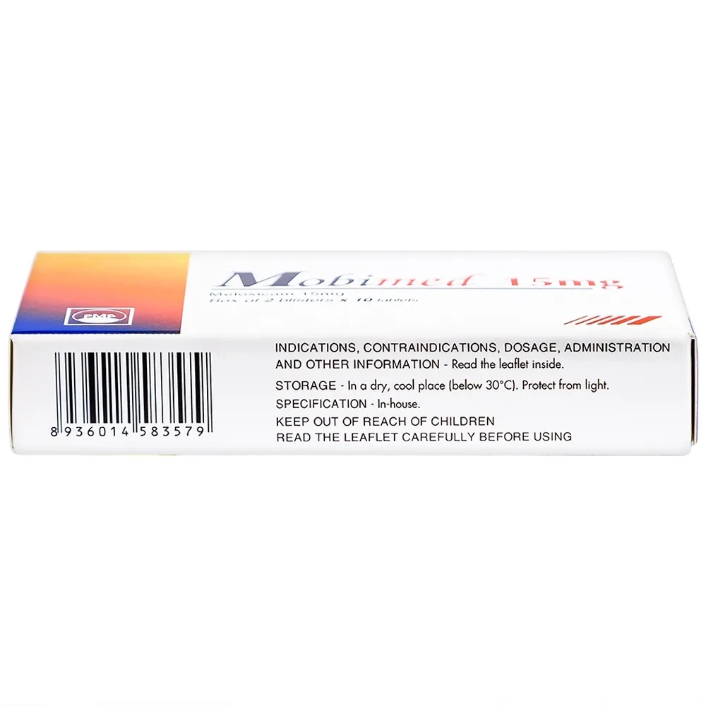 Hình ảnh Thuốc Mobimed 15mg Pymepharco điều trị viêm khớp dạng thấp, viêm cột sống (2 vỉ x 10 viên)