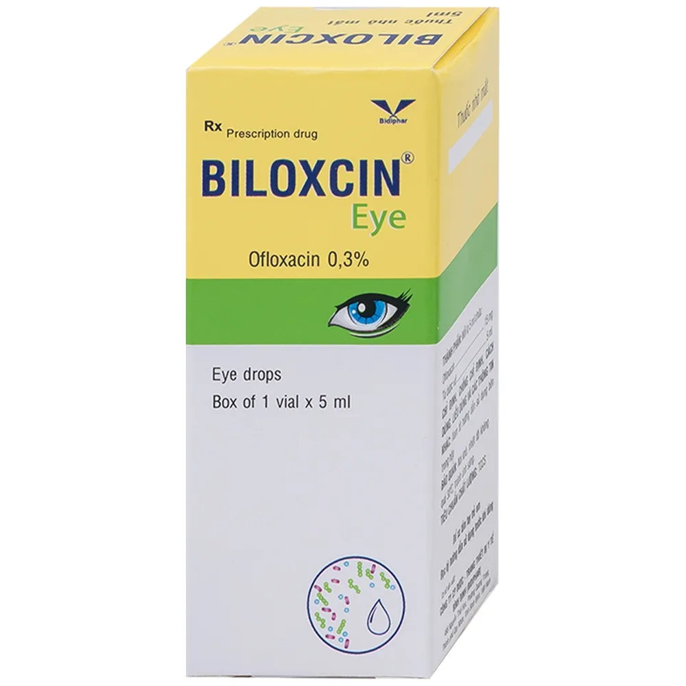 Hình ảnh Thuốc nhỏ mắt Biloxcin Eye 5ml Bidiphar điều trị các bệnh viêm kết mạc, loét giác mạc