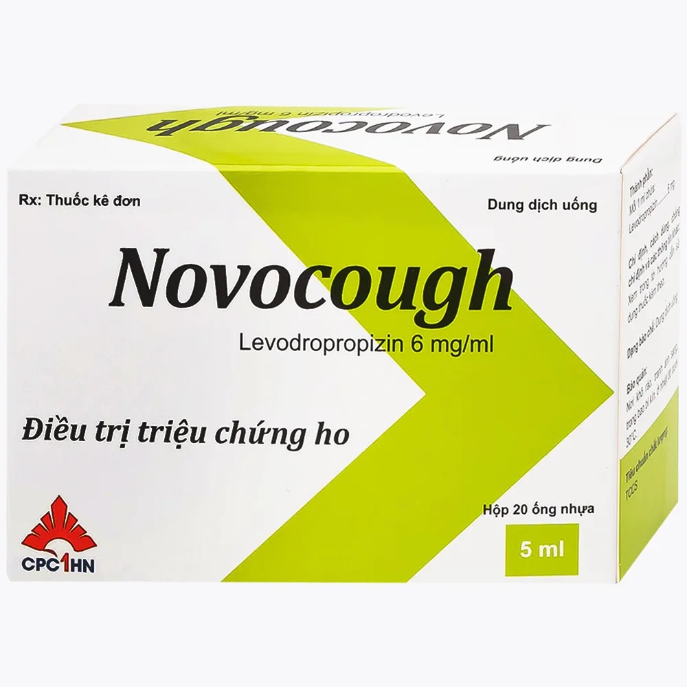 Hình ảnh Dung dịch uống Novocough 6mg/ml CPC1HN điều trị triệu chứng ho (20 ống x 5ml)