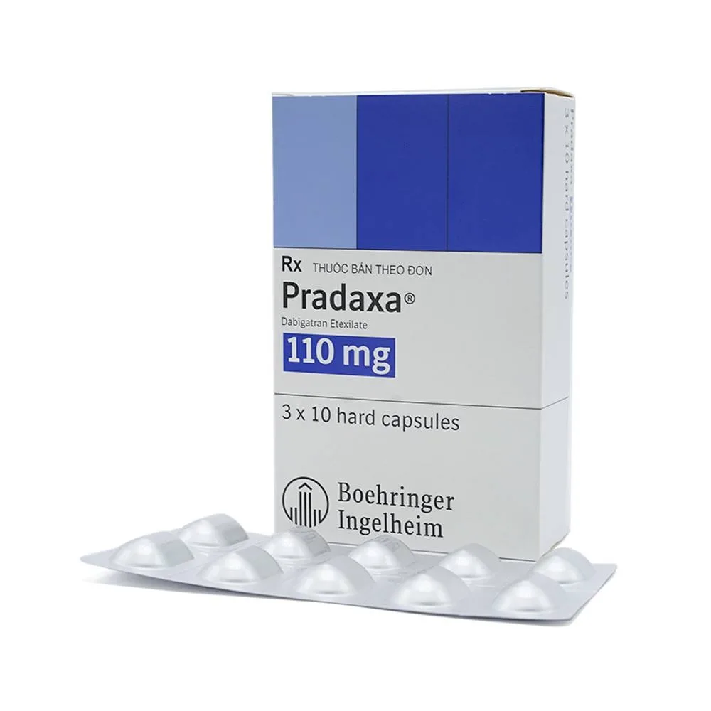 Hình ảnh Viên nang cứng Pradaxa 110mg Boehringer phòng ngừa tai biến, đột quỵ (3 vỉ x 10 viên)