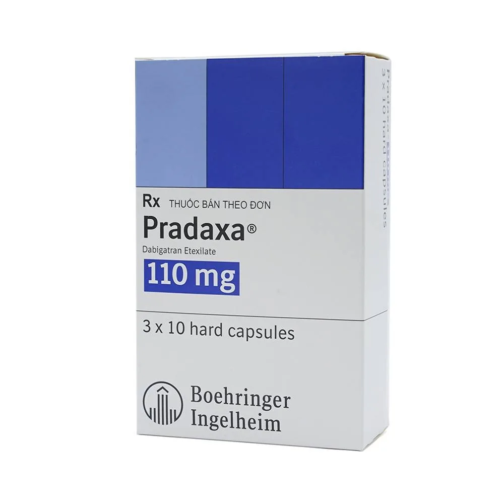 Hình ảnh Viên nang cứng Pradaxa 110mg Boehringer phòng ngừa tai biến, đột quỵ (3 vỉ x 10 viên)