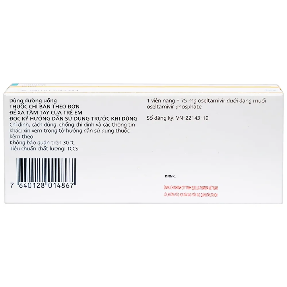 Hình ảnh Thuốc Tamiflu Roche điều trị bệnh cúm (1 vỉ x 10 viên)