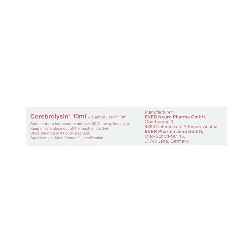 Hình ảnh Thuốc tiêm Cerebrolysin 10ml điều trị rối loạn trí nhớ, sa sút trí tuệ (1 vỉ x 5 ống x 10ml)