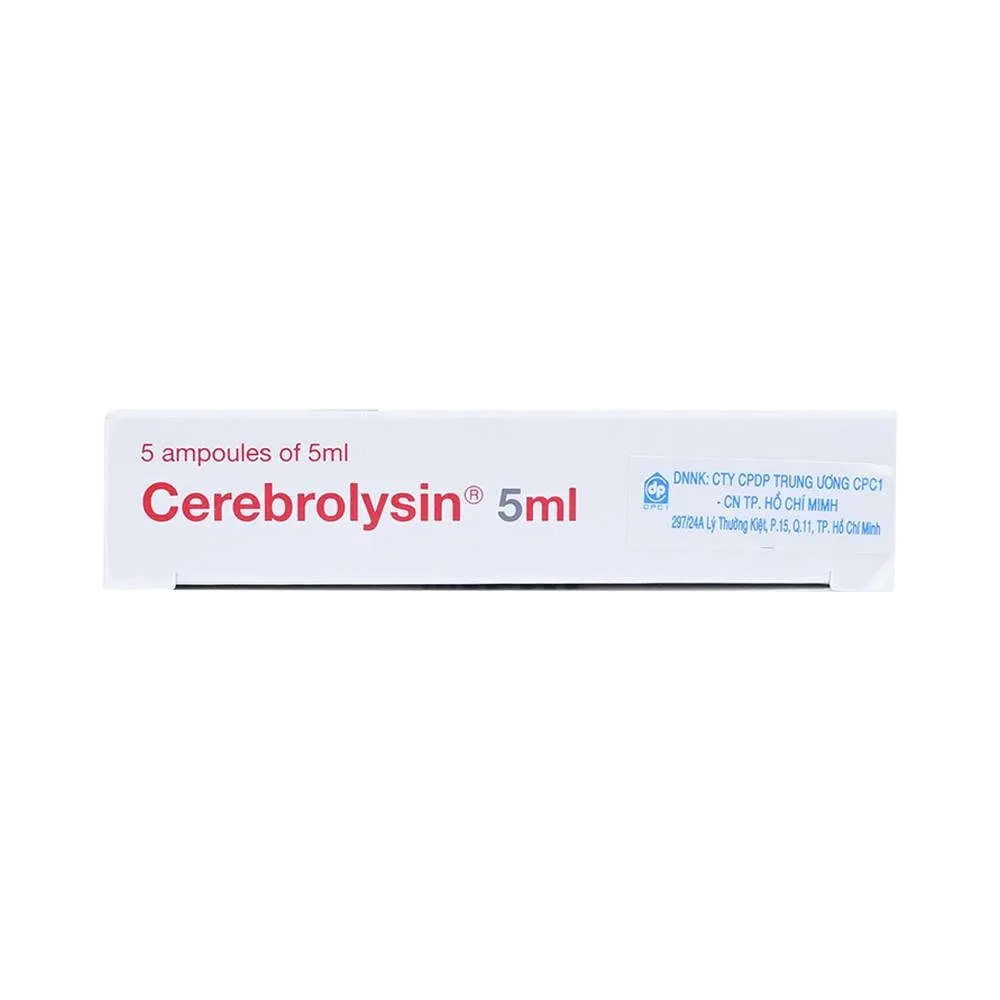 Hình ảnh Thuốc tiêm Cerebrolysin 5ml điều trị rối loạn trí nhớ, sa sút trí tuệ (1 vỉ x 5 ống x 5ml)