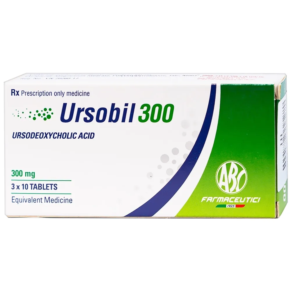 Hình ảnh Thuốc Ursobil 300 ABC Farmaceutici điều trị xơ gan mật, làm tan sỏi mật (3 vỉ x 10 viên)