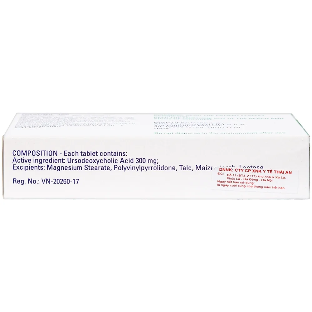 Hình ảnh Thuốc Ursobil 300 ABC Farmaceutici điều trị xơ gan mật, làm tan sỏi mật (3 vỉ x 10 viên)