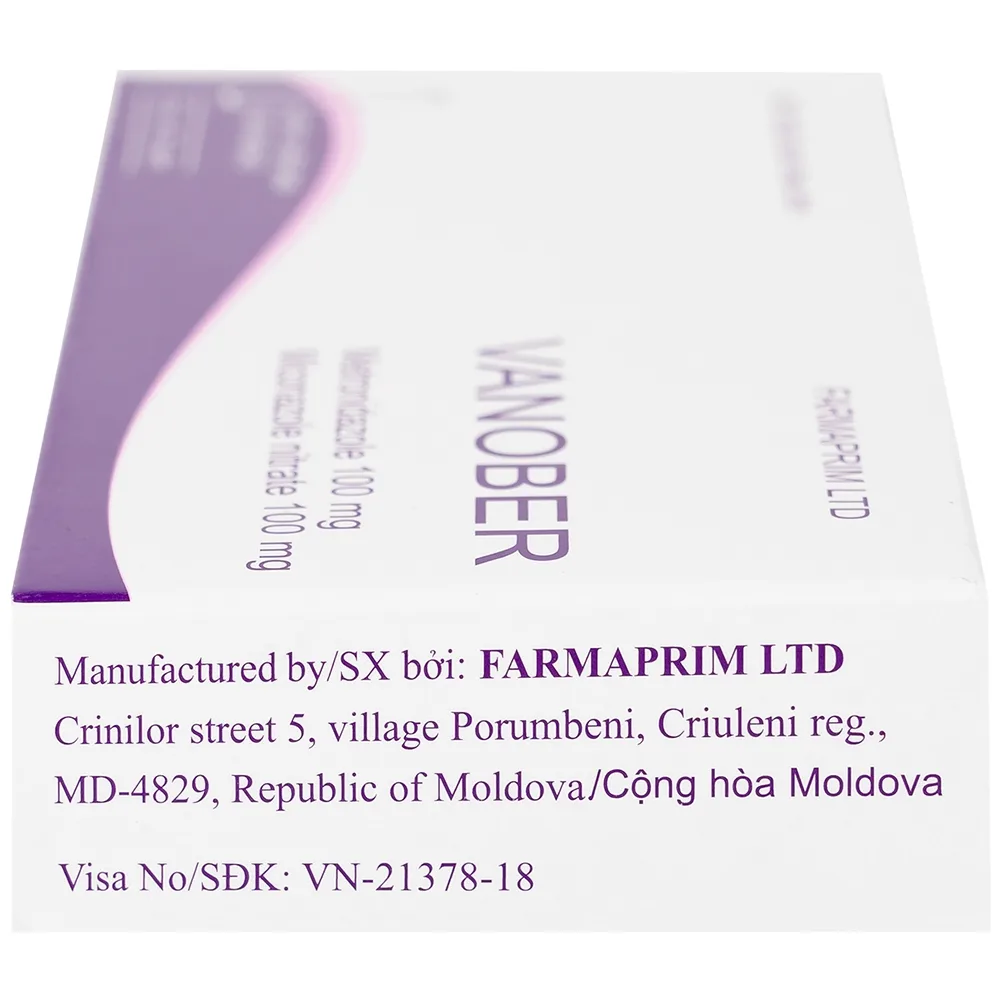 Hình ảnh Viên đặt âm đạo Vanober Farmaprim điều trị viêm âm đạo khí hư, ngứa rát (2 vỉ x 5 viên)