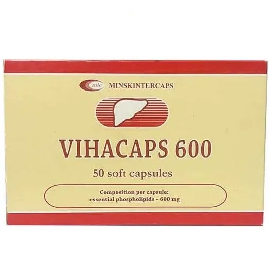 Hình ảnh Thuốc Vihacaps 600 Minskintercaps cải thiện triệu chứng bệnh lý gan (5 vỉ x 10 viên)