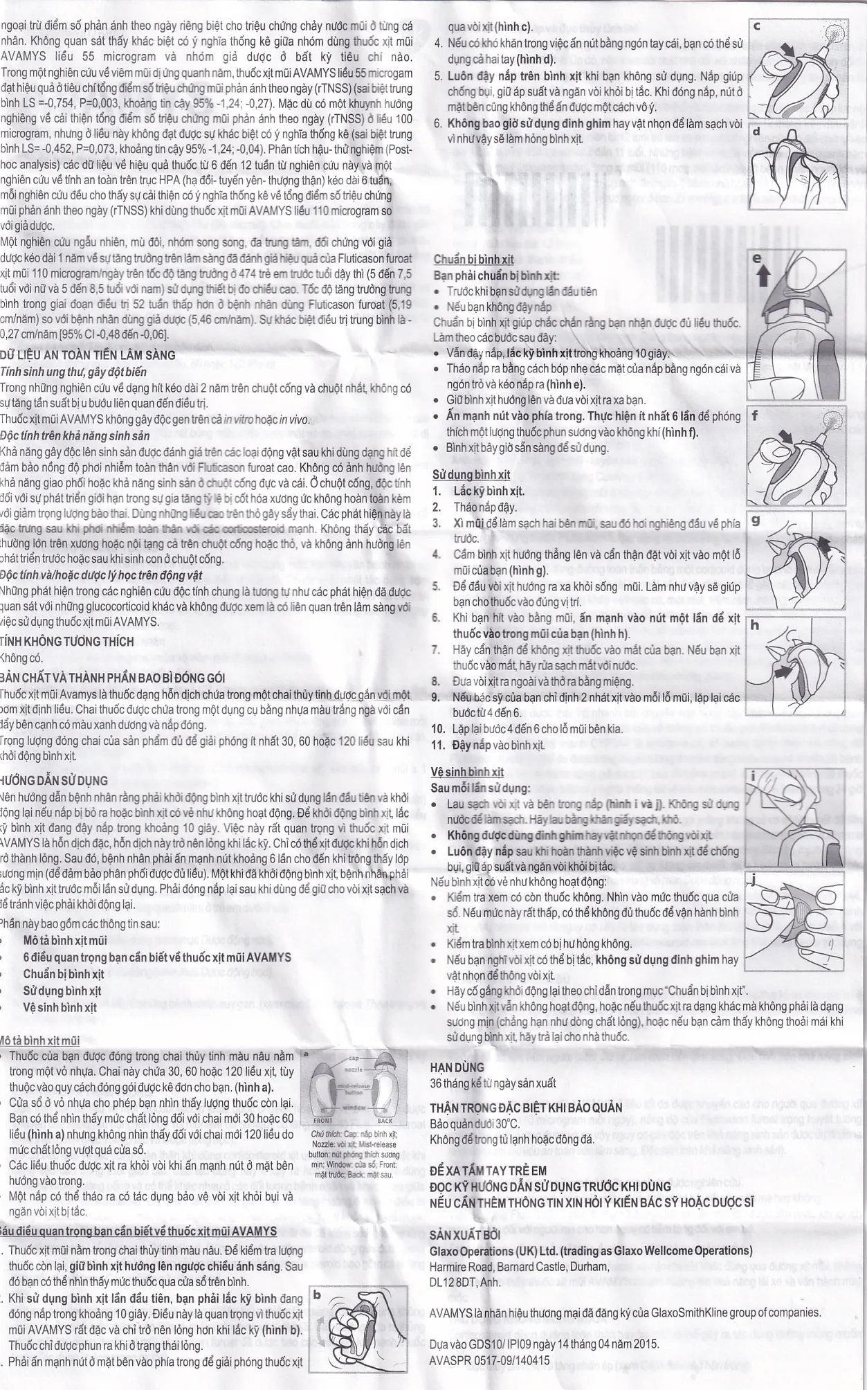 Hình ảnh Thuốc xịt mũi Avamys 27.5mcg GSK điều trị chảy nước mũi, xung huyết mũi (120 liều xịt)