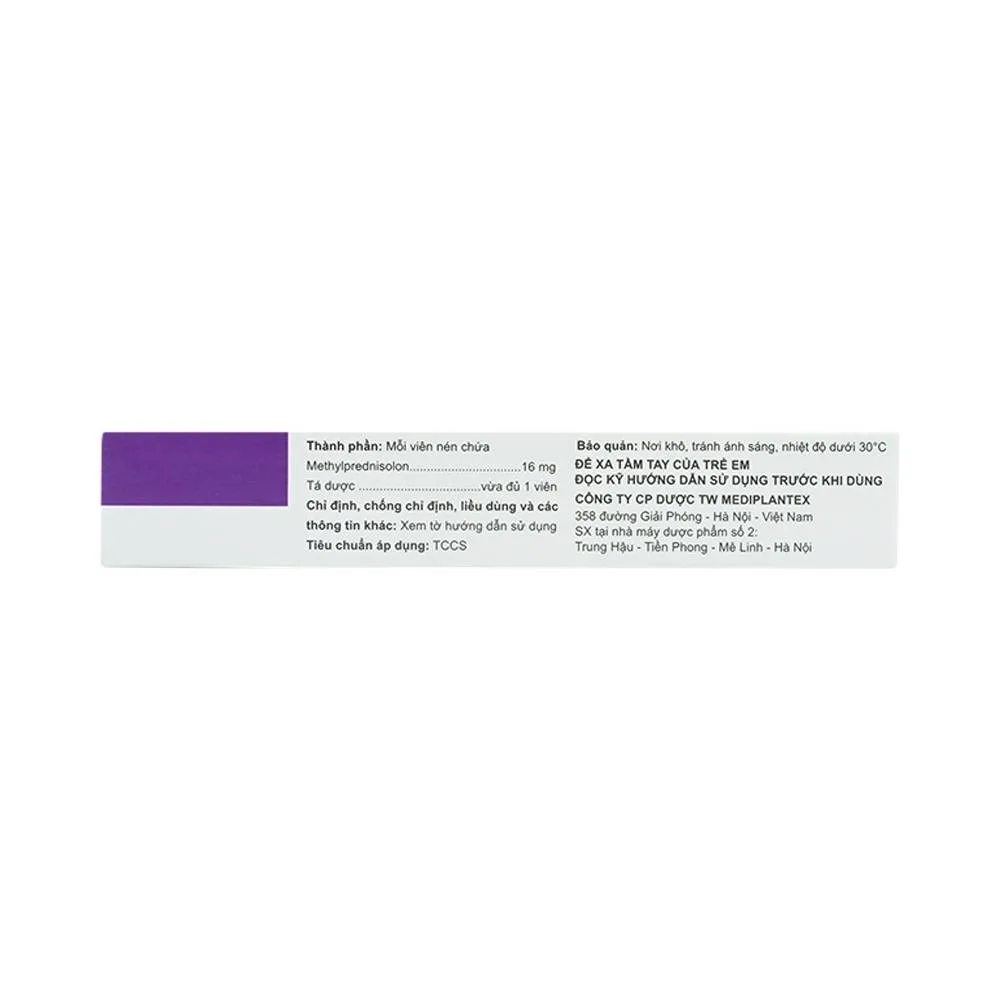 Hình ảnh Thuốc Thylmedi 16mg Mediplantex kháng viêm, chống dị ứng (3 vỉ x 10 viên)