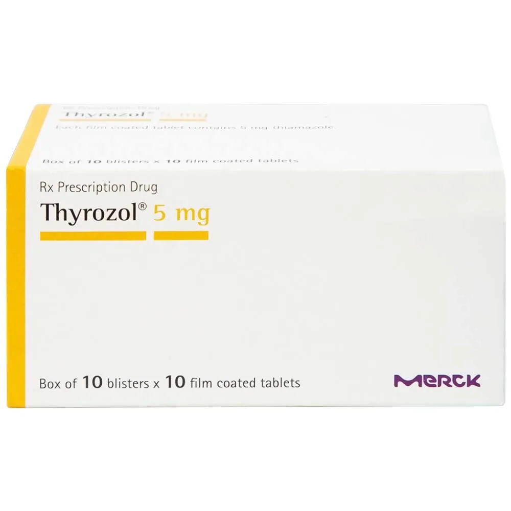 Hình ảnh Thuốc Thyrozol 5mg Merck điều trị cường giáp (10 vỉ x 10 viên)