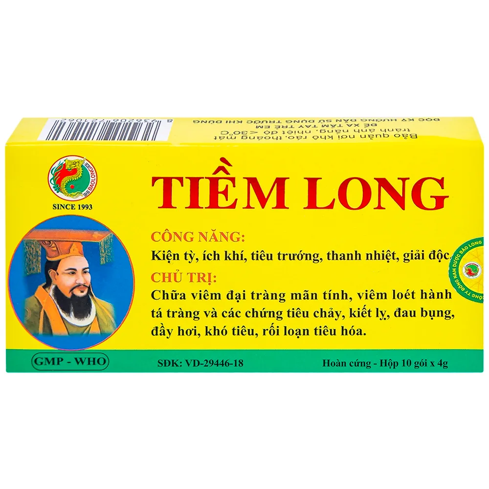 Hình ảnh Thuốc Tiềm Long Bảo Long điều trị viêm đại tràng, loét hành tá tràng (10 gói x 4g)