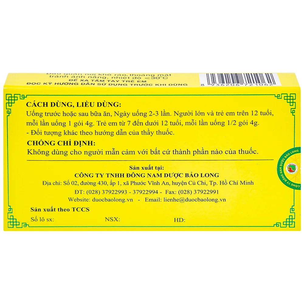 Hình ảnh Thuốc Tiềm Long Bảo Long điều trị viêm đại tràng, loét hành tá tràng (10 gói x 4g)