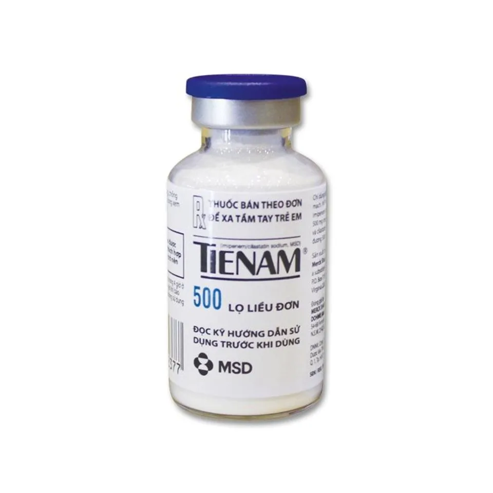 Hình ảnh Bột pha tiêm Tienam MSD điều trị các trường hợp nhiễm khuẩn (20 ml)