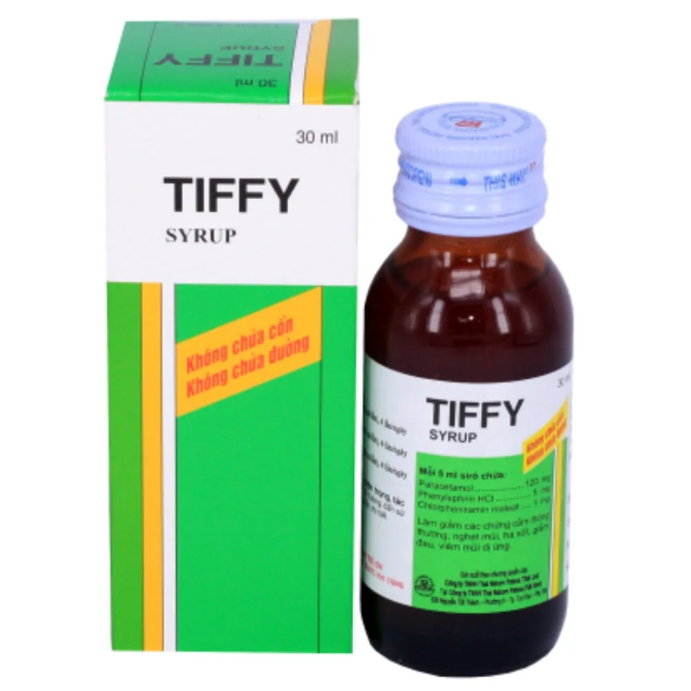 Hình ảnh Siro Tiffy Thai Nakorn Patana điều trị nghẹt mũi, hạ sốt (30ml)
