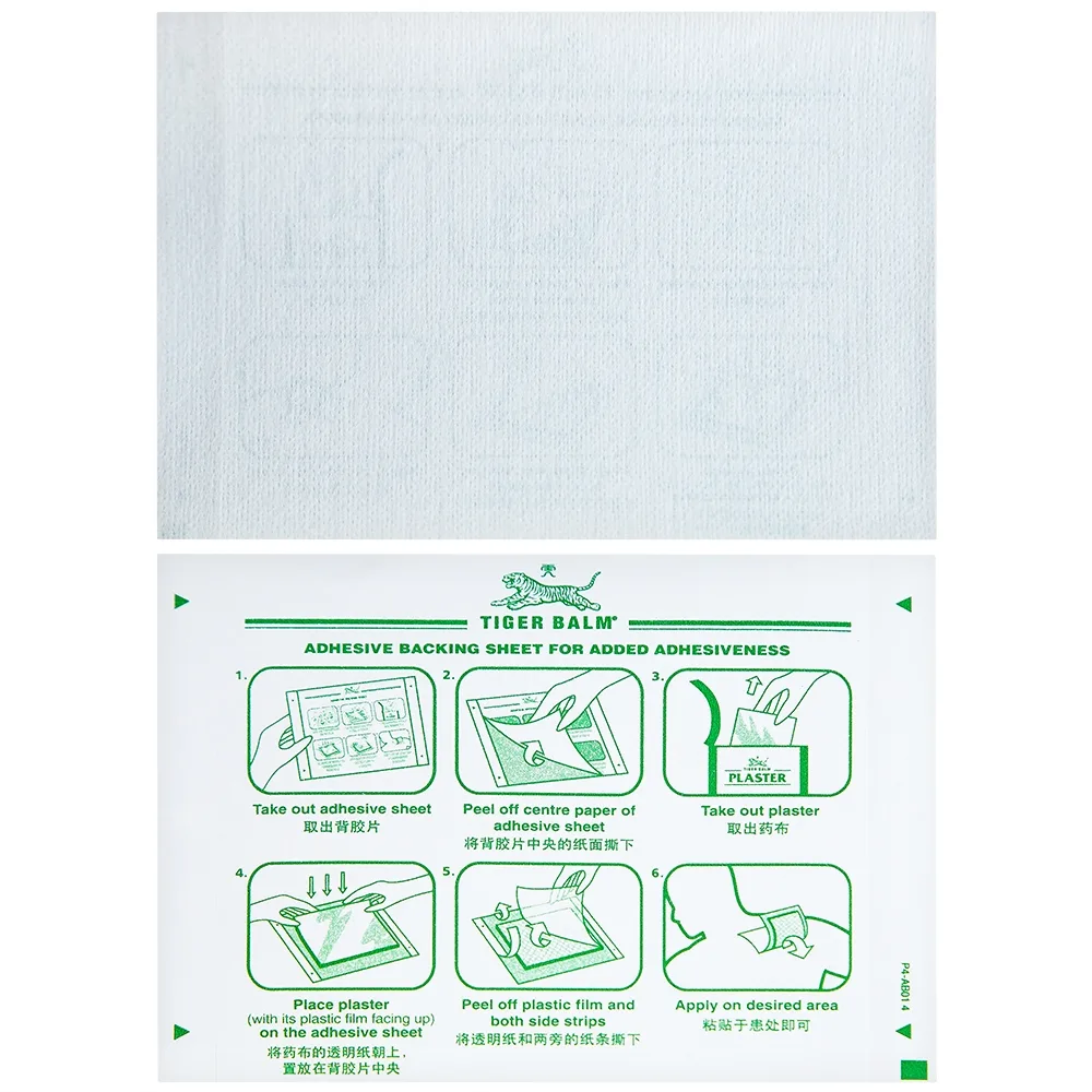 Hình ảnh Miếng dán Tiger Balm Plaster - RD Haw Par giảm mỏi cơ, đau và nhức cơ (10cm x 14cm)
