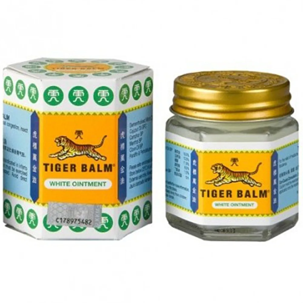 Hình ảnh Thuốc mỡ Tiger Balm White Ointment Haw Par giảm đau đầu và ngạt mũi (30g)