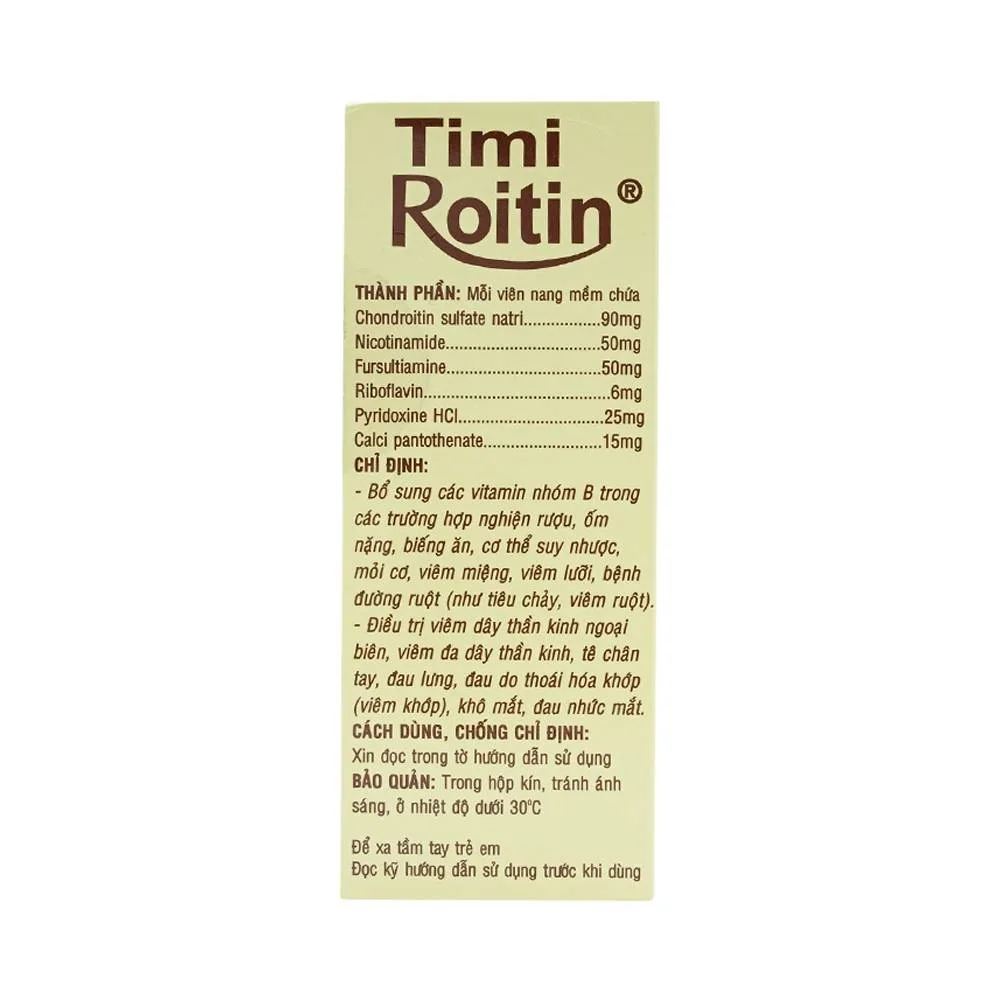 Hình ảnh Thuốc Tmi Roitin bổ sung các vitamin nhóm B (24 vỉ x 5 viên)