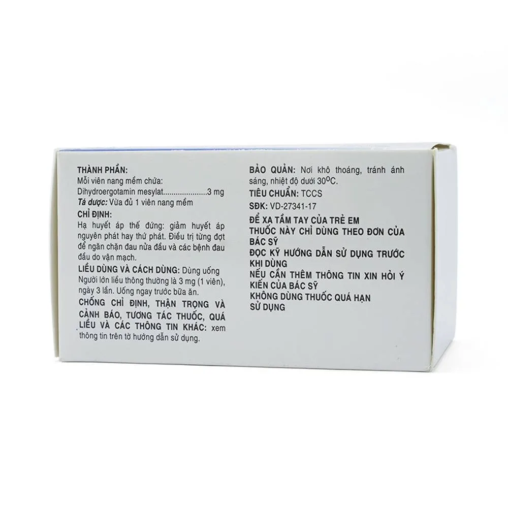 Hình ảnh Thuốc Timmak 3mg S.P.M điều trị rối loạn tuần hoàn thể đứng (6 vỉ x 10 viên)