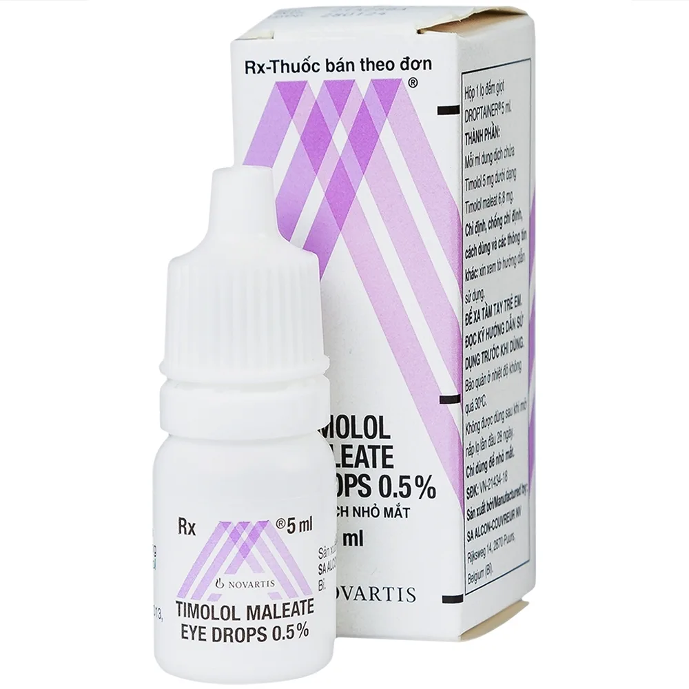 Hình ảnh Dung dịch nhỏ mắt Timolol Maleate Eye Drops 0.5% Alcon điều trị tăng nhãn áp (5ml)