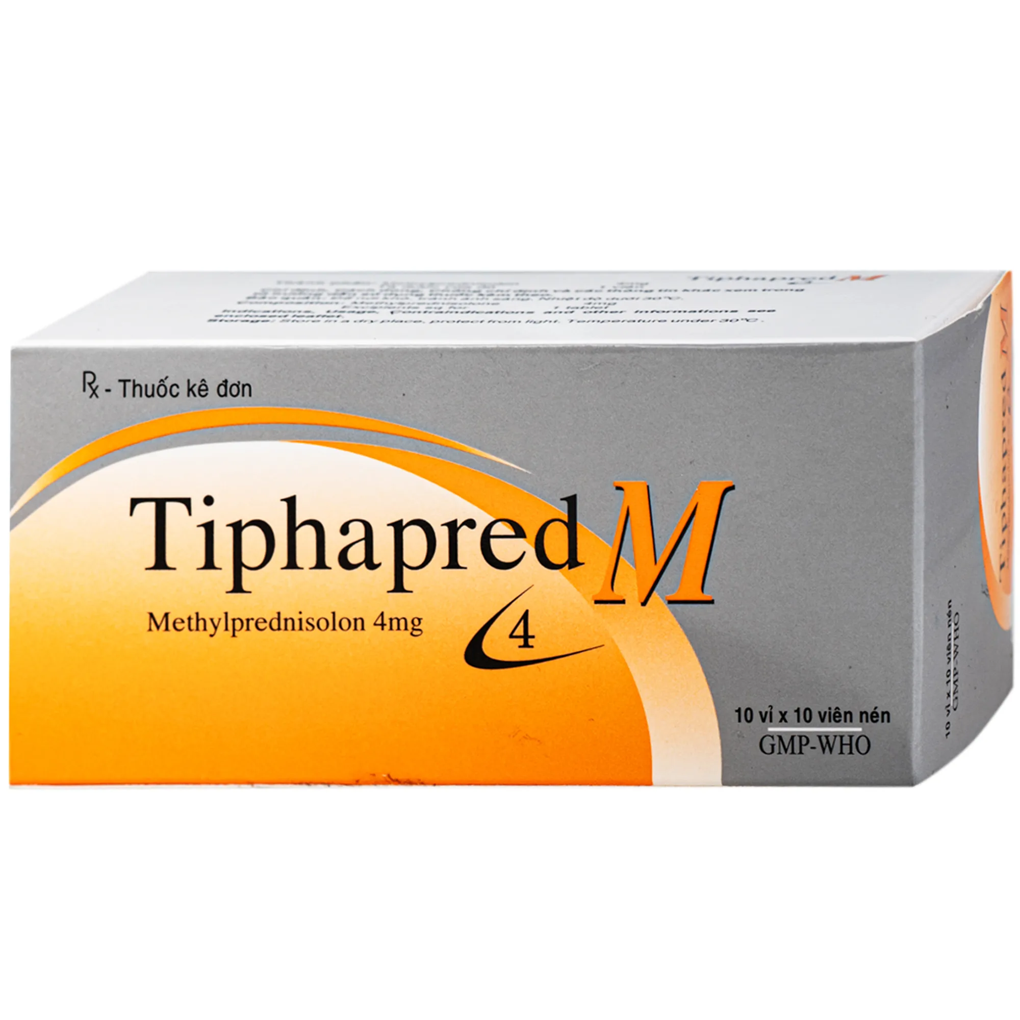 Hình ảnh Thuốc Tiphapred M 4mg Tipharco điều trị viêm khớp dạng thấp, lupus ban đỏ, hen phế quản và các bệnh dị ứng nặng (10 vỉ 10 viên)