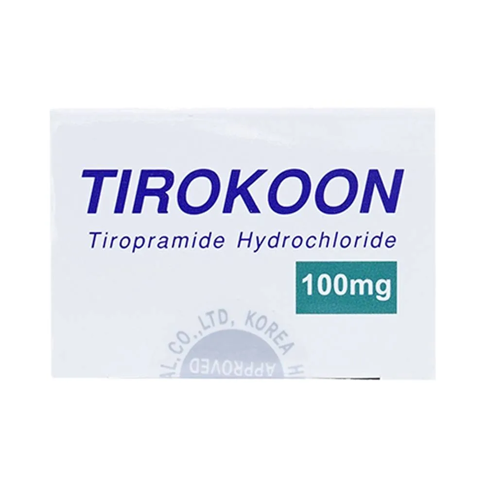 Hình ảnh Thuốc Tirokoon 100mg Hutecs điều trị co thắt dạ dày ruột (10 vỉ x 10 viên)