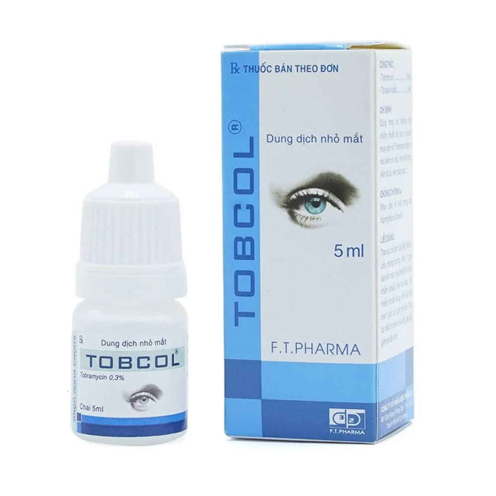Hình ảnh Thuốc nhỏ mắt Tobcol Dược 3-2 điều trị viêm mi mắt, viêm kết mạc (5ml)