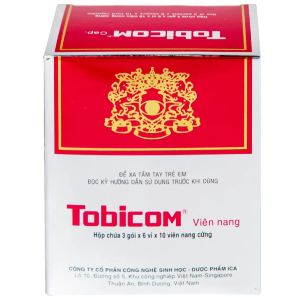 Hình ảnh Thuốc Tobicom ICA hỗ trợ điều trị mỏi mắt, đau nhức mắt (3 gói x 6 vỉ x 10 viên)