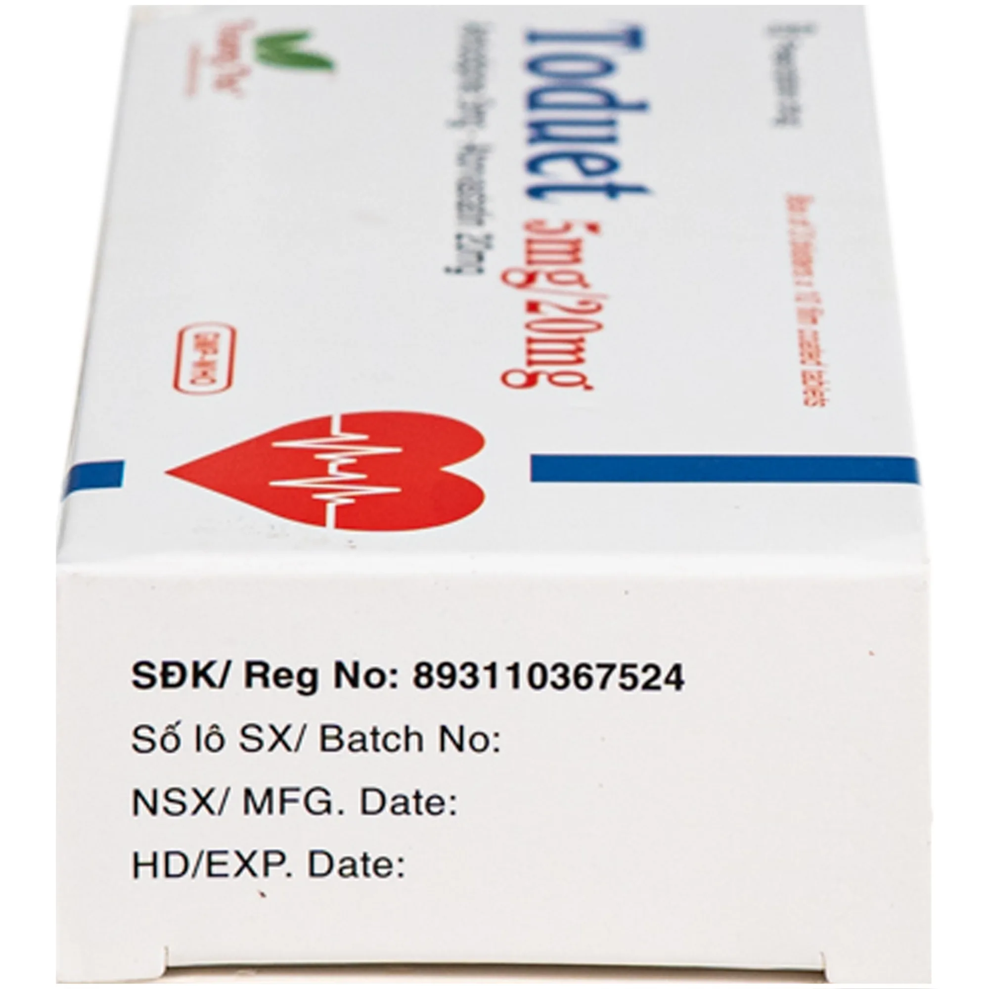 Hình ảnh Thuốc Toduet 5mg/20mg điều trị tăng huyết áp kèm rối loạn lipid máu (3 vỉ x 10 viên)