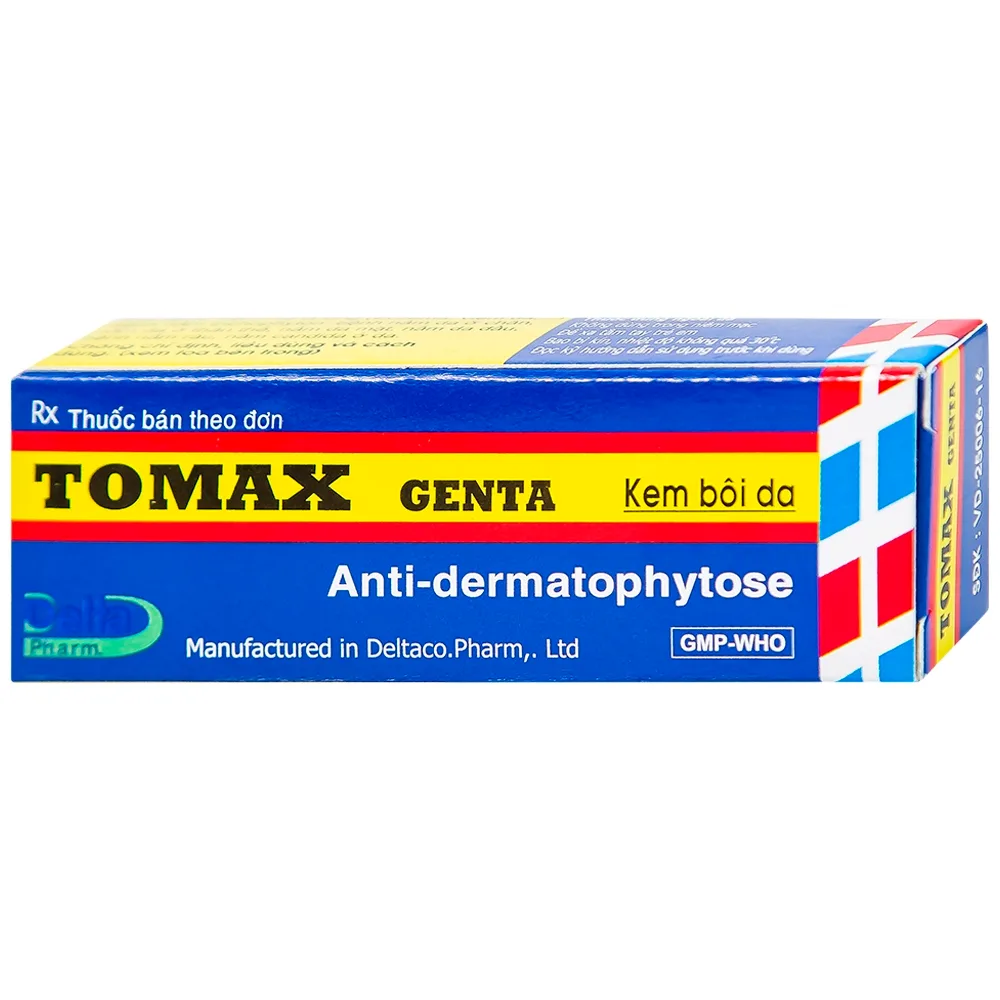 Hình ảnh Kem bôi da Tomax Genta Detapharm điều trị bệnh da dị ứng (6g)