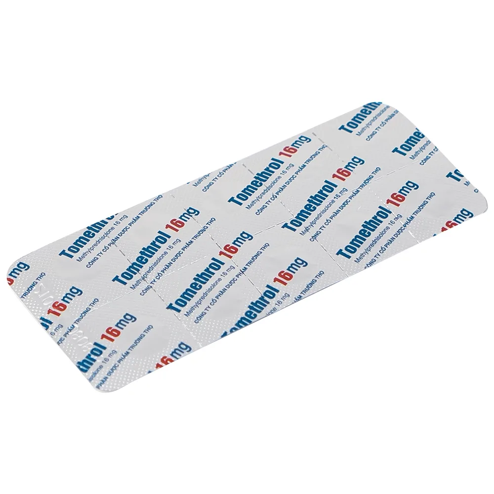 Hình ảnh Thuốc Tomethrol 16mg chống viêm, ức chế miễn dịch và chống tế bào tăng sinh ( 3 vỉ x 10 viên)