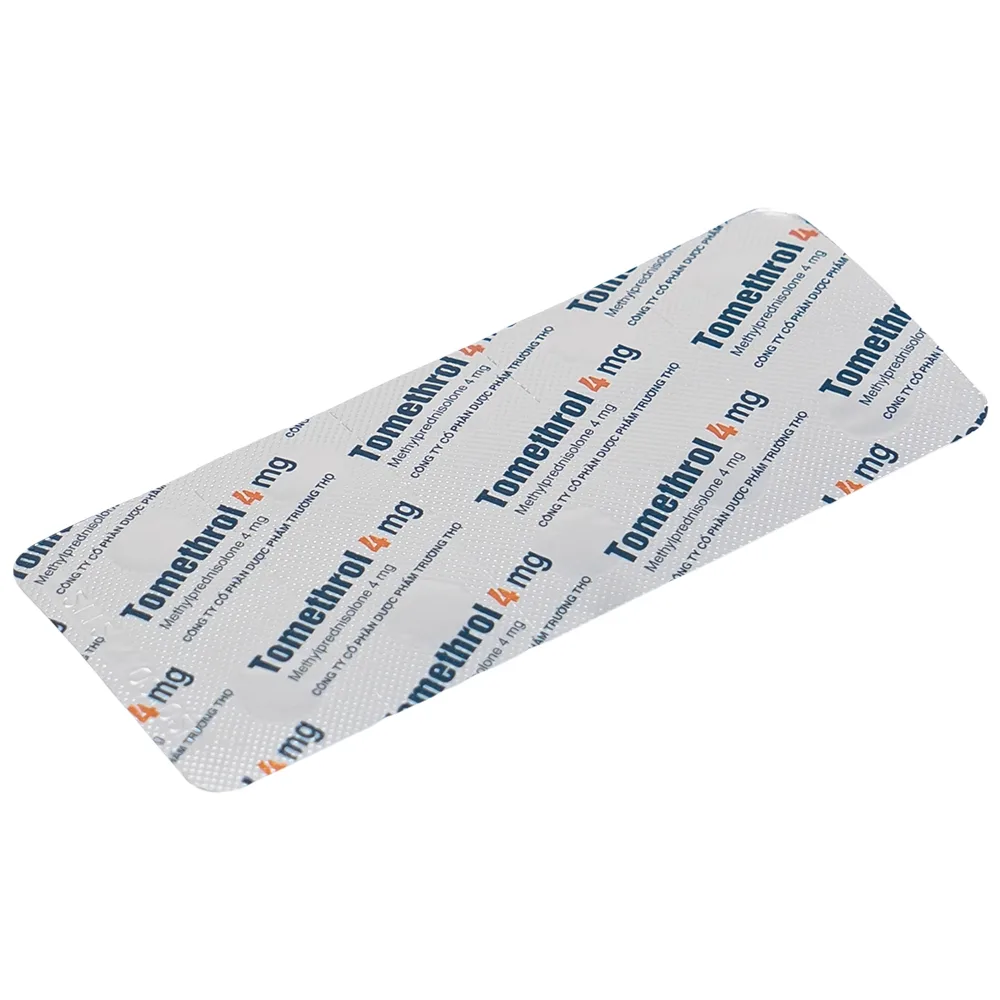 Hình ảnh Thuốc Tomethrol 4mg điều trị rối loạn do thấp khớp ( 3 vỉ x 10 viên)