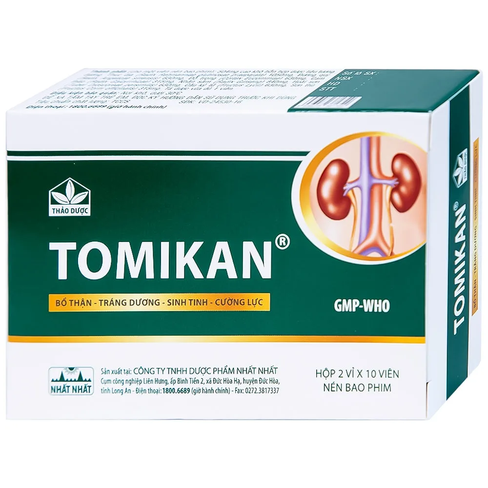 Hình ảnh Thuốc Tomikan Nhất Nhất bổ thận, tráng dương, sinh tinh (2 vỉ x 10 viên)