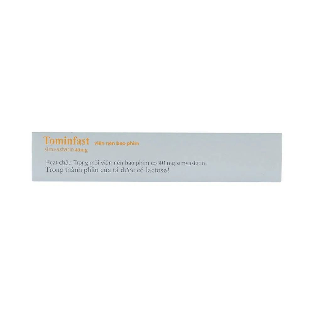 Hình ảnh Thuốc Tominfast 40mg Extra điều trị ngăn ngừa bệnh mạch vành (3 vỉ x 10 viên)