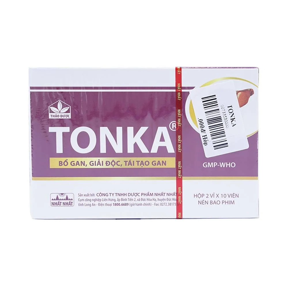Hình ảnh Thuốc Tonka Nhất Nhất bổ gan, giải độc, tái tạo gan (2 vỉ x 10 viên)
