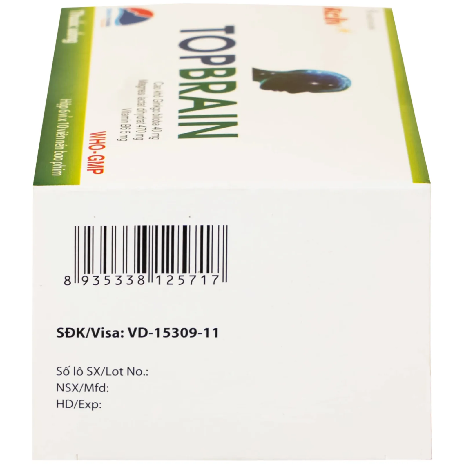 Hình ảnh Thuốc Topbrain Reliv điều trị suy nhược thần kinh, giúp tăng tuần hoàn não, tăng cường trí nhớ (6 vỉ x 10 viên)