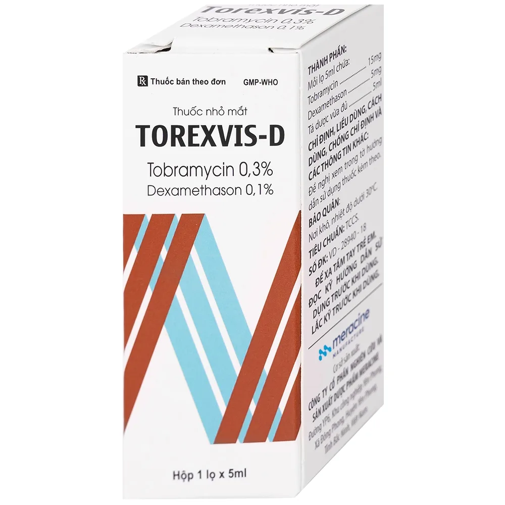 Hình ảnh Thuốc nhỏ mắt Torexvis 0,3% Gia Nguyễn phòng và điều trị viêm và ngăn ngừa nhiễm khuẩn (5ml)