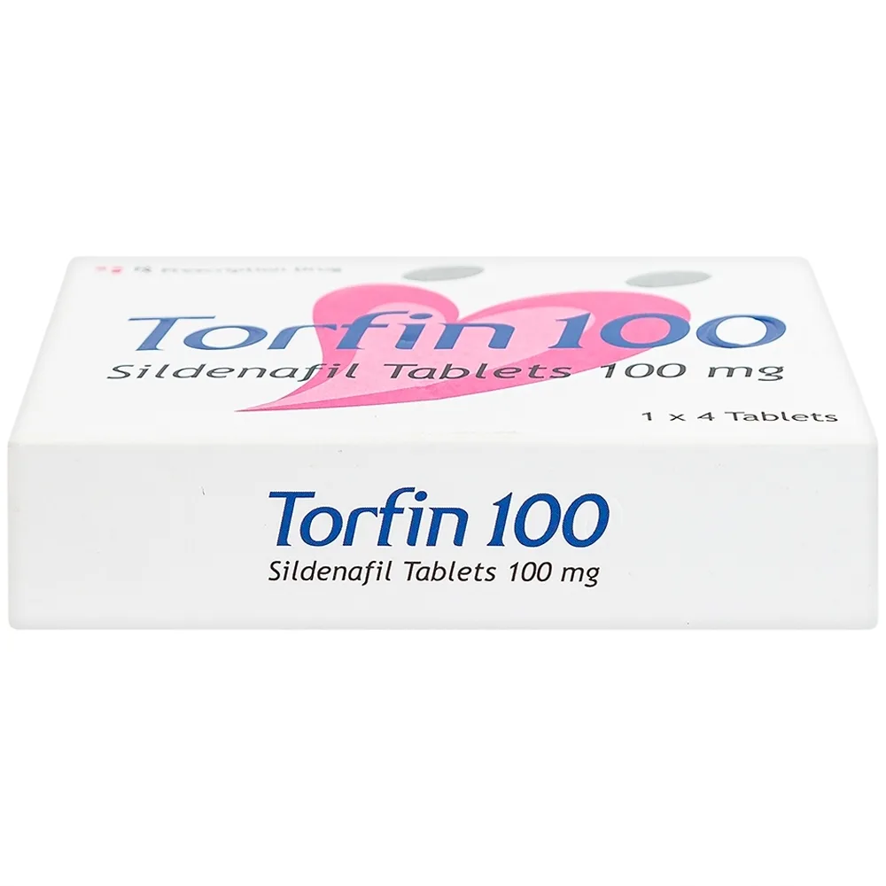Hình ảnh Thuốc Torfin 100mg Bal Pharma điều trị các tình trạng rối loạn cương dương (1 vỉ x 4 viên)