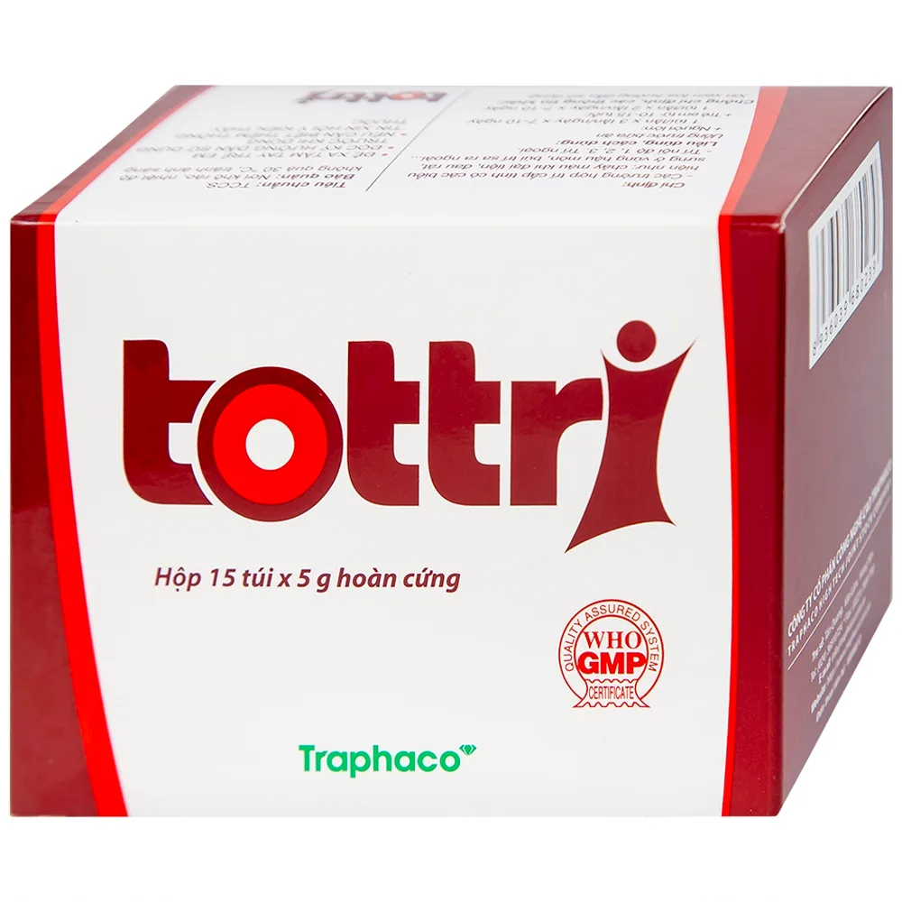 Hình ảnh Thuốc Tottri Traphaco điều trị chảy máu khi đại tiện, đau rát (15 túi x 5g)