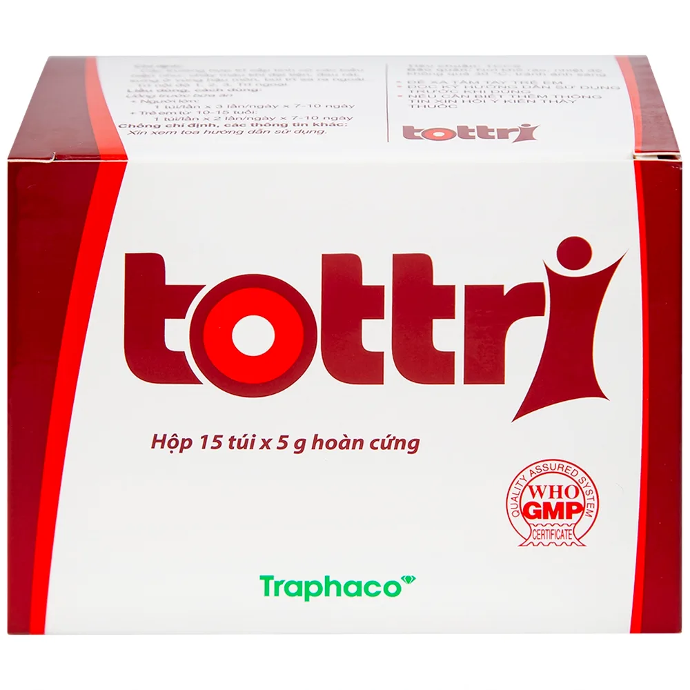Hình ảnh Thuốc Tottri Traphaco điều trị chảy máu khi đại tiện, đau rát (15 túi x 5g)