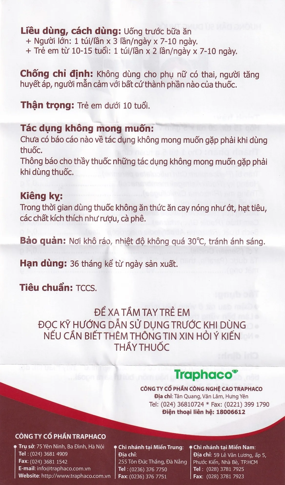 Hình ảnh Thuốc Tottri Traphaco điều trị chảy máu khi đại tiện, đau rát (15 túi x 5g)