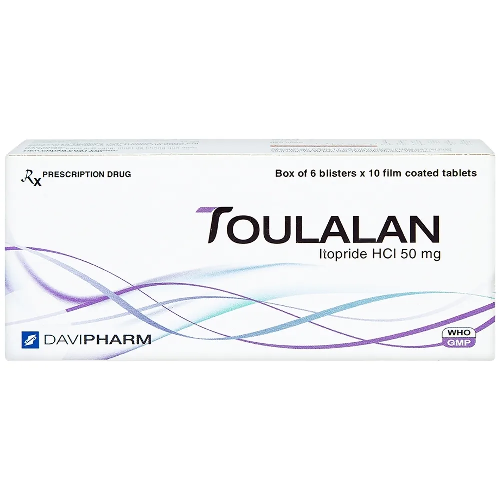 Hình ảnh Thuốc Toulalan Davipharm điều trị triệu chứng về dạ dày (6 vỉ x 10 viên)