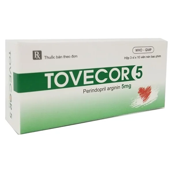 Hình ảnh Thuốc Tovecor 5 Tw2 điều trọ tăng huyết áp, suy tim (3 vỉ x 10 viên)