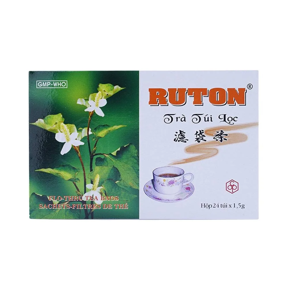Hình ảnh Trà túi lọc Ruton OPC thông tiểu, nhuận tràng, điều trị giãn tĩnh mạch (24 túi x 1,5g)